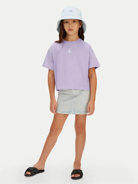 Kids Top Lilac Logo Boxy LVCKSJA16G VK7