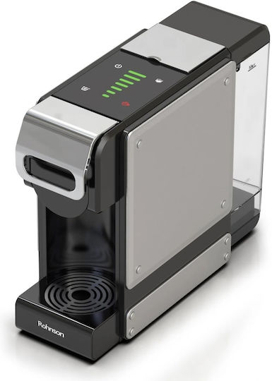 Rohnson Kapsel-Kaffeemaschine Nespresso Druck 19bar Schwarz