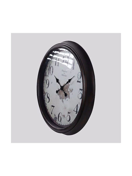 Antique Wall Clock Plastic Bronze 50.6x5.5cm