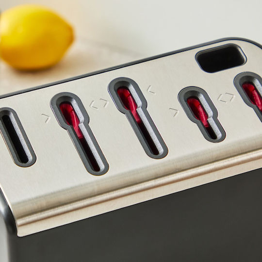 Tefal Ever Sharp Messer Set mit Sockel aus Rostfreiem Stahl 6 Stück