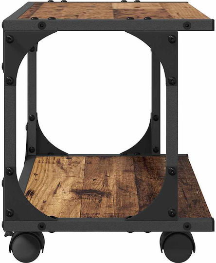Vidaxl Printer Stand Industrial Design 41 X 28 X 33.5 Cm Wood Old Wood 882989