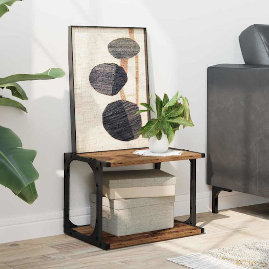 Vidaxl Printer Stand Industrial Design 41 X 28 X 33.5 Cm Wood Old Wood 882989