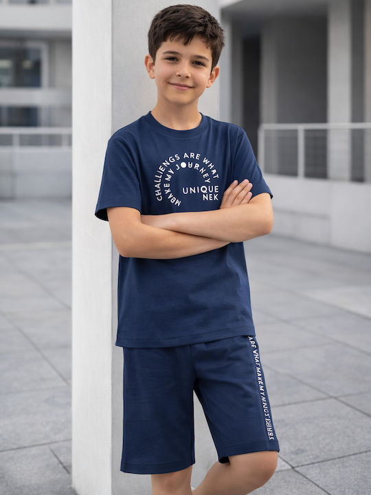 Kinderbekleidungssets mit Shorts Sommer 2Stücke Dunkelblau