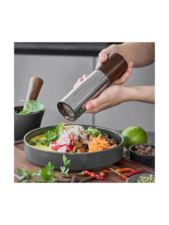 Gefu Handbetriebene Salz- und Pfeffermühle Inox in Brauner Farbe