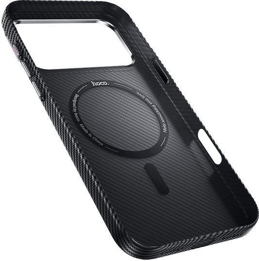 Hoco Rückseitenhülle aus Silikon Schwarz für iPhone 17 Pro Max