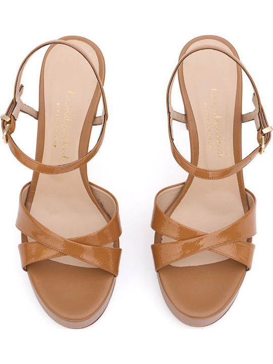 Patent Leather Brown Sandals