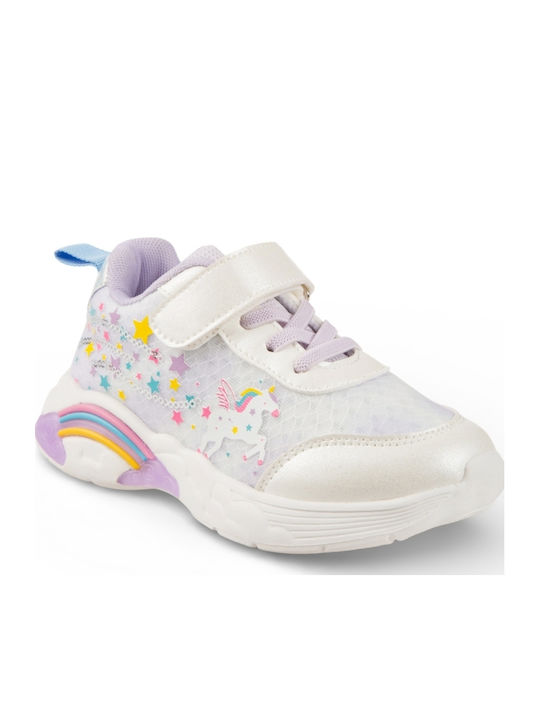 Παιδικά Sneakers με Φωτάκια Λευκά