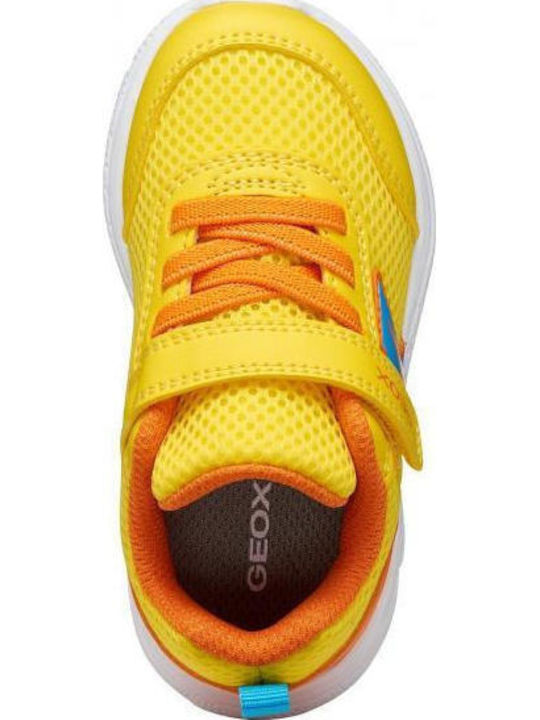 Kids Sneakers Anatomic with Hoop & Loop Closure Yellow