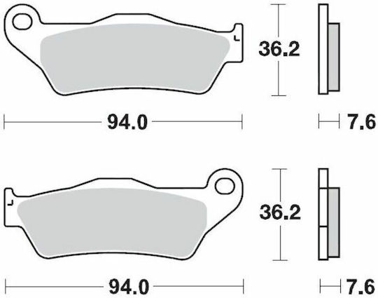 Moto-master Metallic Brake Pads 93022 Gas Gas Mc 125 01-07 Gas Gas Ec 125 95-00 1 Set 1 Caliper