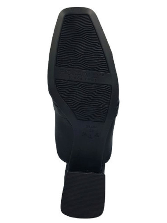 Mules With Heel In Black Colour