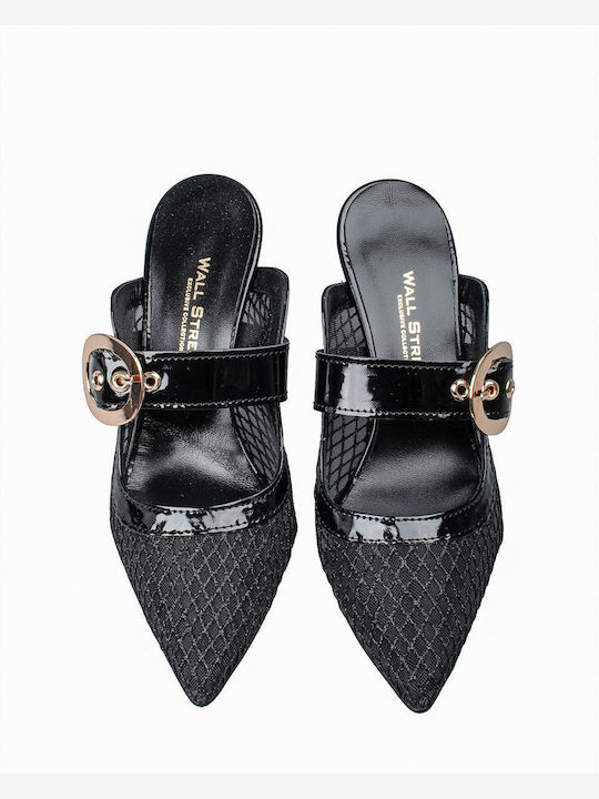 Mules With Heel In Black Colour