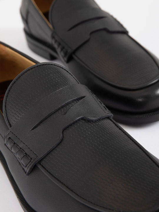 Leather Men's Loafers in Black Colour