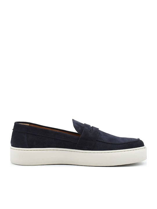 Suede Ανδρικά Loafers σε Μπλε Χρώμα