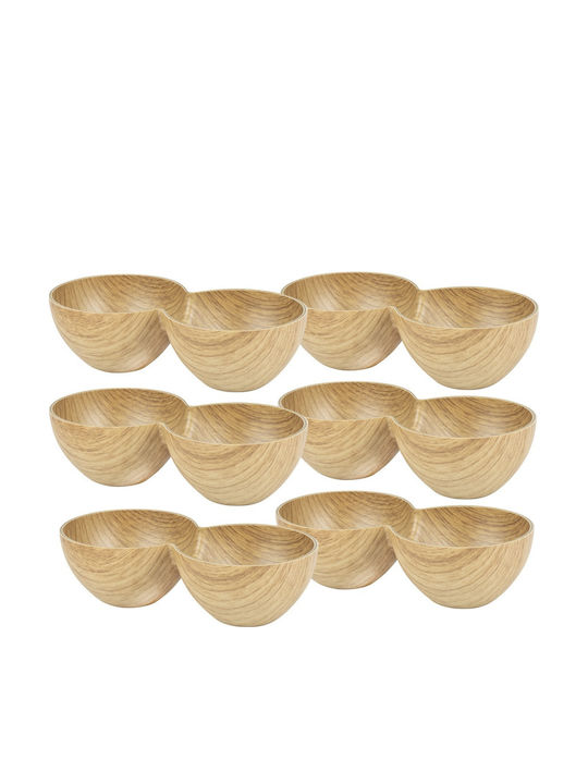 Raki Willow Ξύλινη Ορντεβιέρα 2 Θέσεων Ø19.8xY19.8cm Π10xΜ5.5xΥ19.8cm
