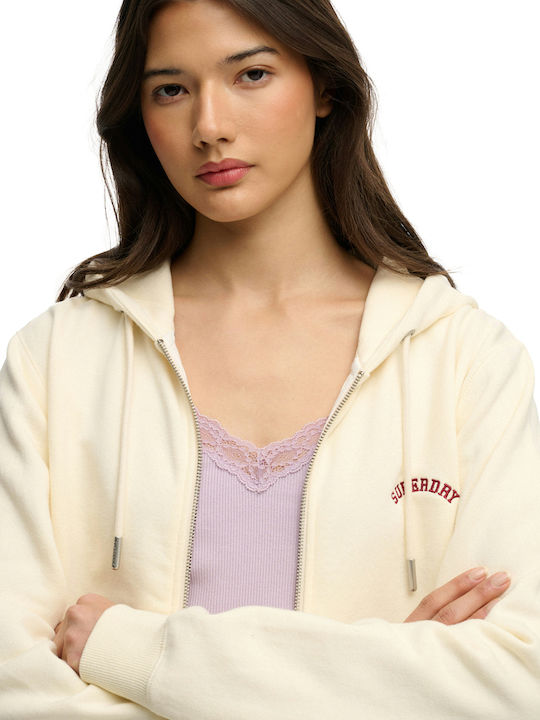 Essential Logo Sweatshirt Für Damen Mit Kapuze Desert Bone Off White