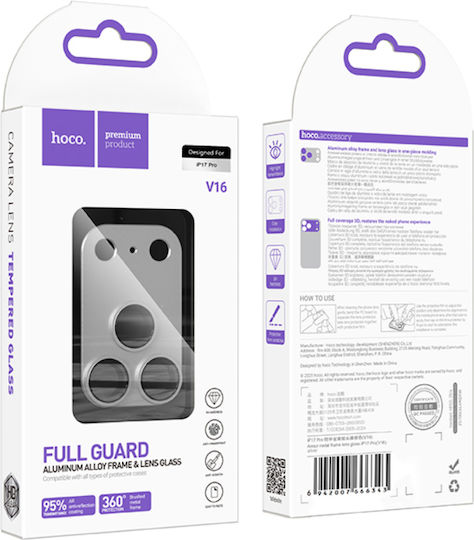 Hoco Camera Protection Tempered Glass Silver for Apple iPhone 17 Pro