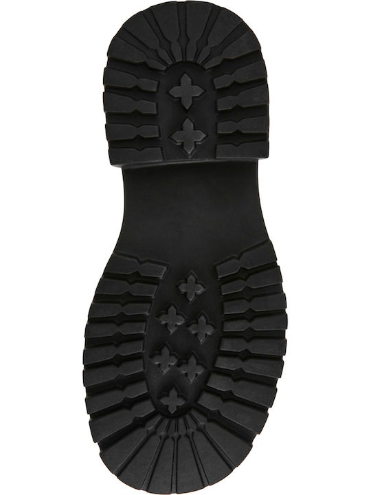 Leder Stiefeletten Damen Schwarz
