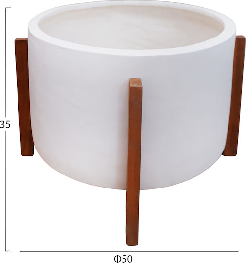 HomeMarkt Hoff Γλάστρα Τσιμεντένια Λευκή HomeMarkt Hoff Γλάστρα Τσιμεντένια Λευκή