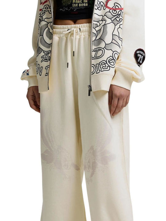 Damen Jogginghosen Ausgestellt Beige