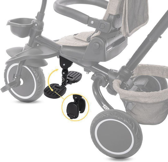 Lorelli Freccia Foldable Kids Tricycle with Parental Handle for 12 Months Gray