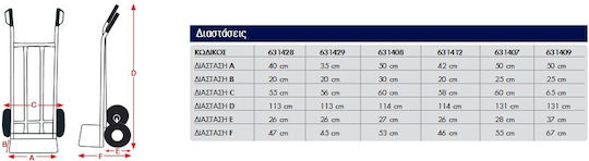 Express Transport-Wagen HT6702 for Load Weight up to 200kg in Orange Color