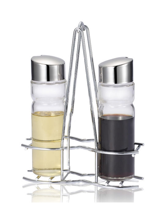 Raki Olive Комплект Сол И Пипер Inox Със Стойка 2 Бройки