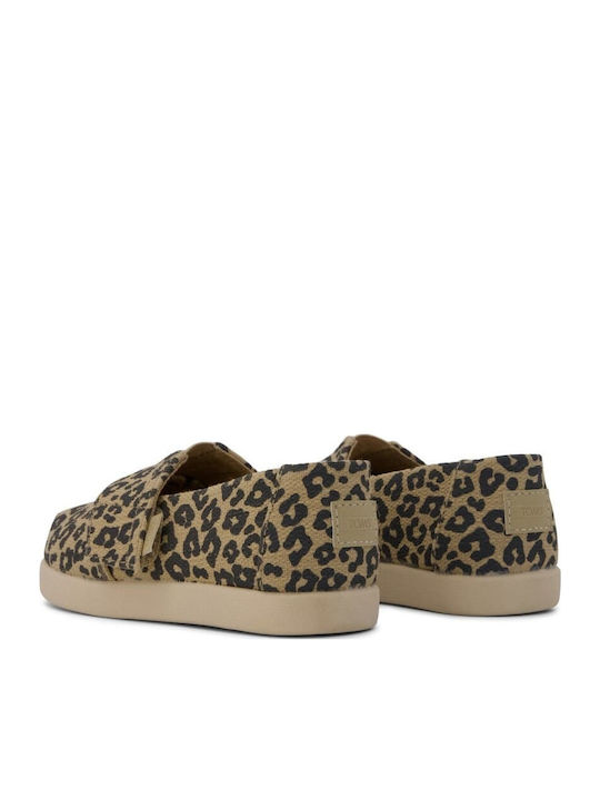 Kids Espadrilles With Hoop & Loop Closure Beige