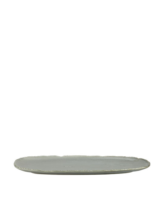 Raki Fuji Platou De Servire Oval Din Porțelan Gri 35x15cm