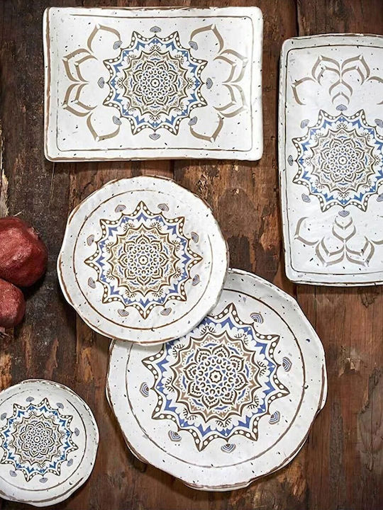 Raki Casablanca Rectangular Melamine Multicolour Serving Platter 34x23cm
