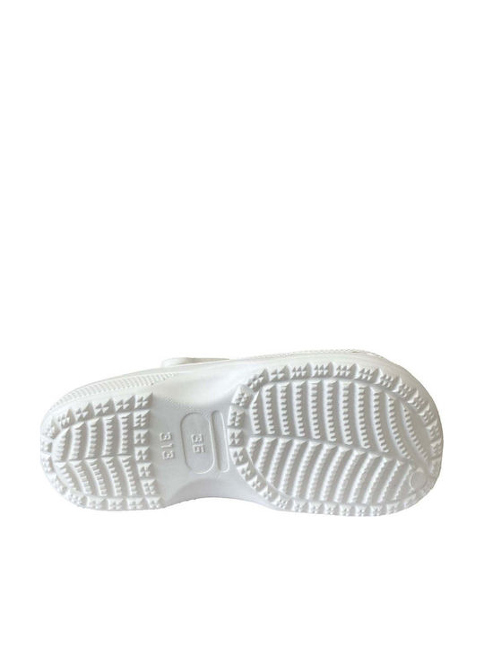 Ansin Damen Holzschuhe Weiße