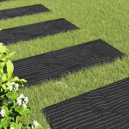 Step Stone 6 Pcs Black 60.5 X 25 X 2 Cm Rubber 42030078 Black