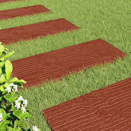 Step Stone 6 Pcs Red 60.5 X 25 X 2 Cm Rubber 42030079 Red