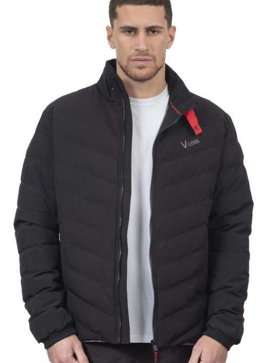 Winter Puffer Herren Jacke Schwarz