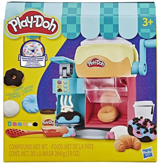 Hasbro Play-Doh Plasticine Donut Drop Shop Game for Age 3 Plus 5 Pieces
