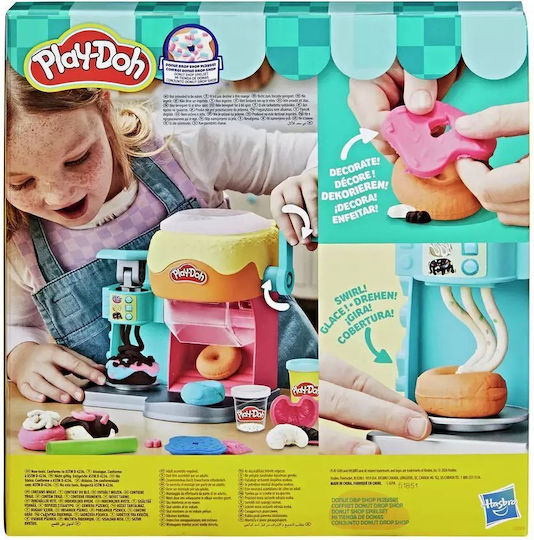 Hasbro Play-Doh Plasticine Donut Drop Shop Game for Age 3 Plus 5 Pieces