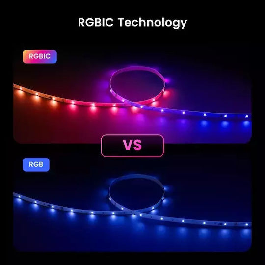 Yeelight Смарт LED Лента Wi-Fi RGB Светлина 6m с Захранване