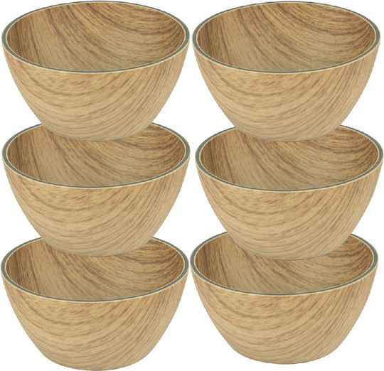 Antibakterielle Polystyrolschüssel Willow Buffet D8,5xH4cm Holzoptik