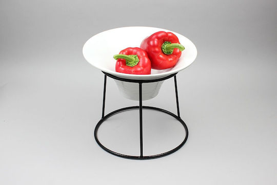Stand De Prezentare Pentru Bufet Boluri Platouri Culinaro Marbella 3d Metal Negru Cu Acoperire Pvc Antiderapant D25/d21xh20cm