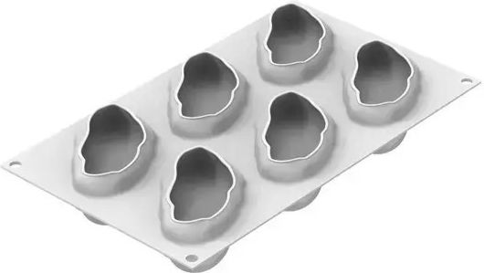 Silikomart 120 Silicone Bakeware Tins 6 Socket 9.9x5.6x4cm