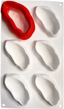 Silikomart 120 Silicone Bakeware Tins 6 Socket 9.9x5.6x4cm