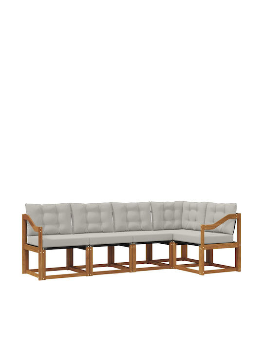 Canapea De Colț Pentru Exterior Din Paleți Cu Perne 245x126.5x73cm