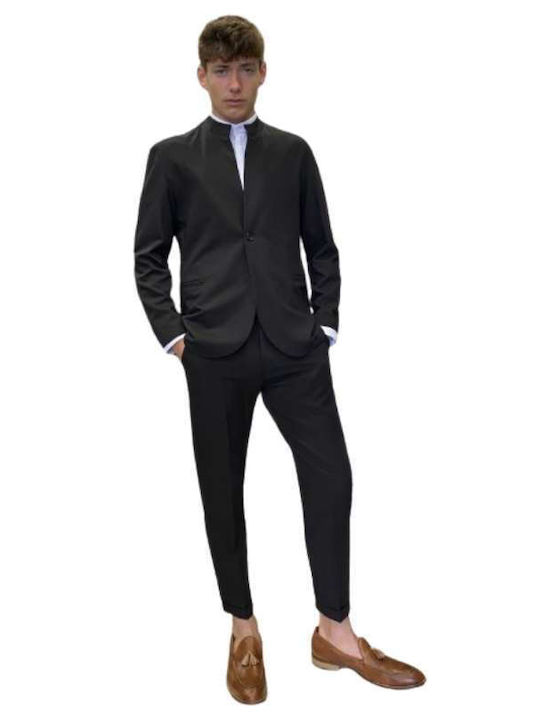 Men's Suit with Slim Fit Black