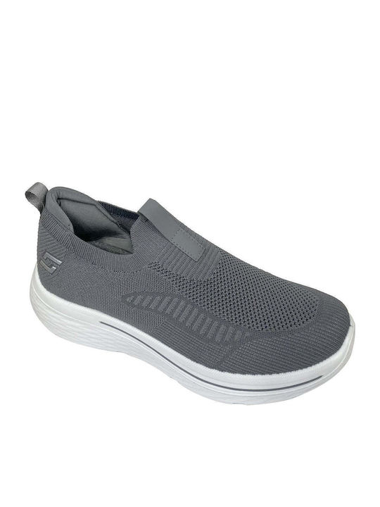 Anatomical Canvas Men's Slip-Ons Gray