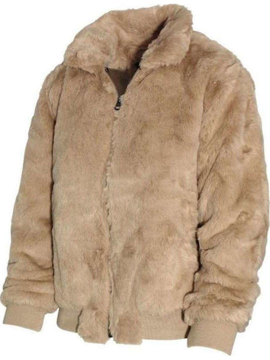 Short Women's Fur Beige