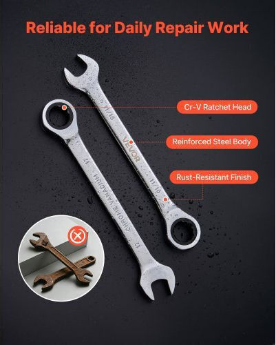 Vevor Set German Polygon Ratchet Ring 26 Pieces