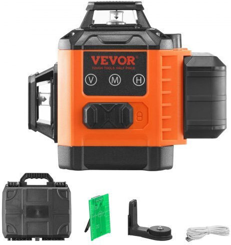 Vevor Self-leveling Linear Laser Level Green Beam with Working Range 30m