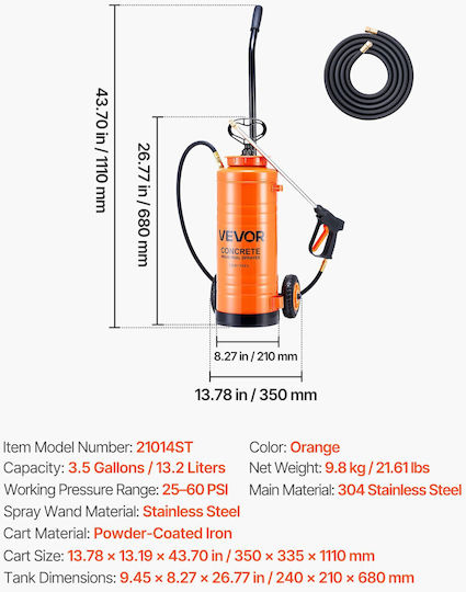 Vevor Sprayer with Capacity 14lt