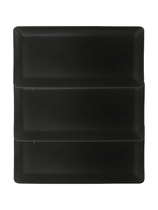 Raki Black Ceramic Serving Platter Black 31.5x14.8cm