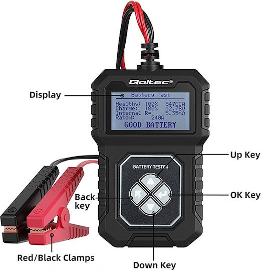 Qoltec Ψηφιακό Battery Tester