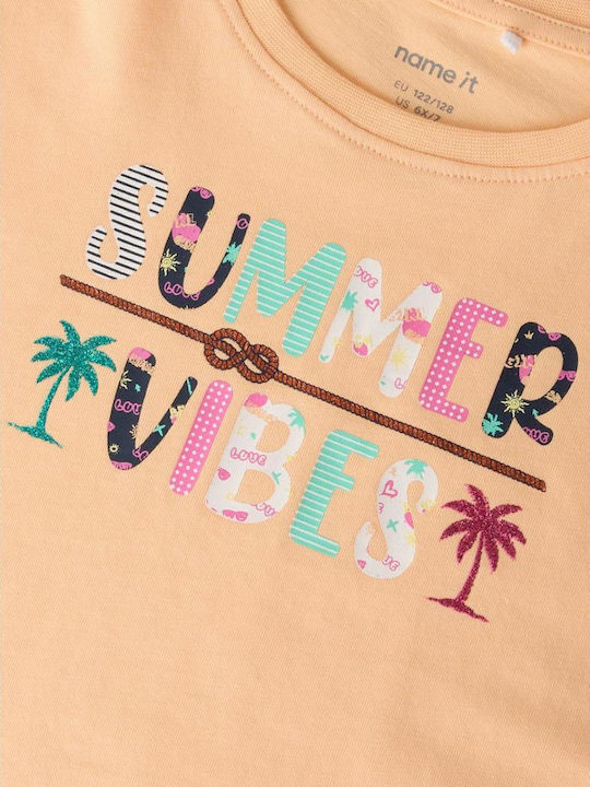 Kids Crop Top Short-Sleeved Peach Fuzz